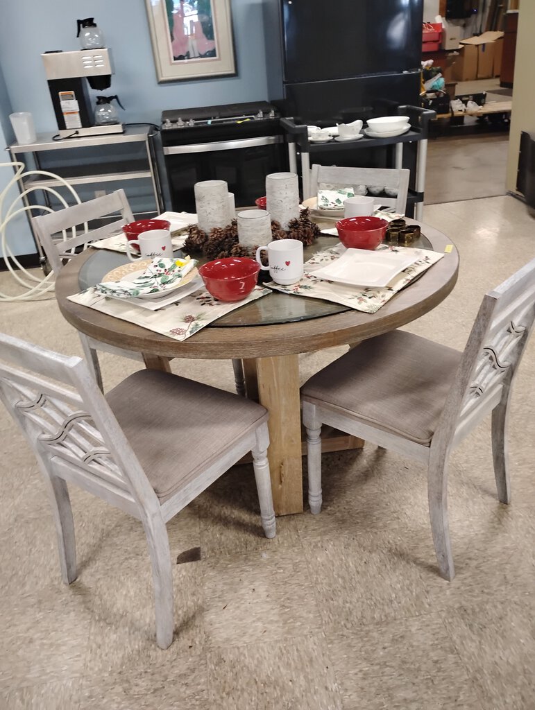 DINING SET W/4 CHAIRS ETHAN ALLEN