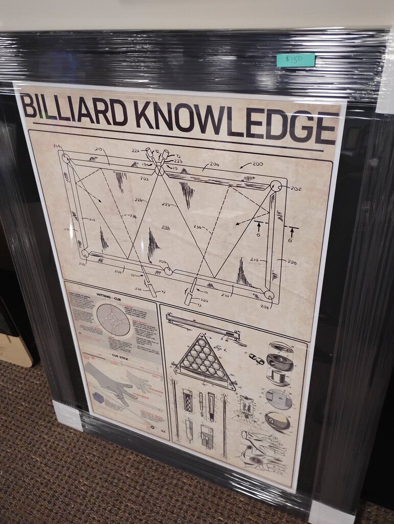 Billiard Knowledge Framed Picture