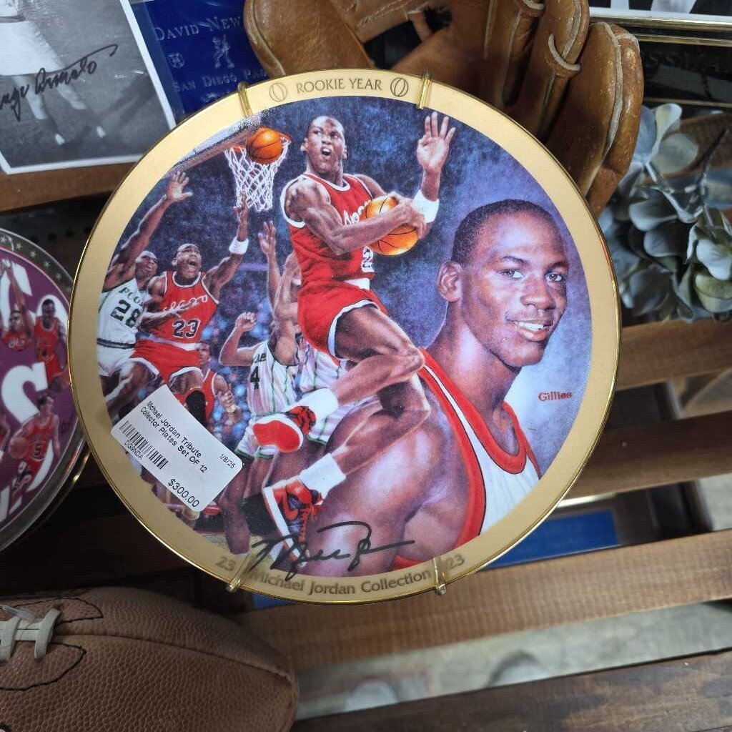 Michael Jordan Tribute Collector Plates Set