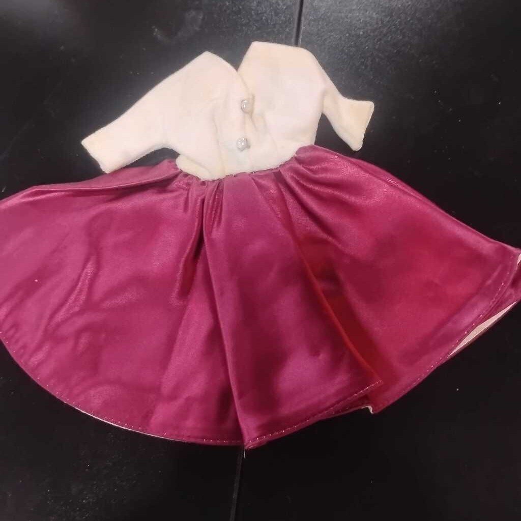 Vintage Barbie Dress in Purple and White