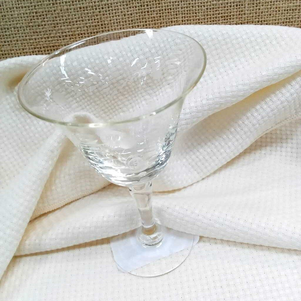 VINTAGE WILLOW MOON CLARET WINE GLASSES HAND BLOWN SET OF 5