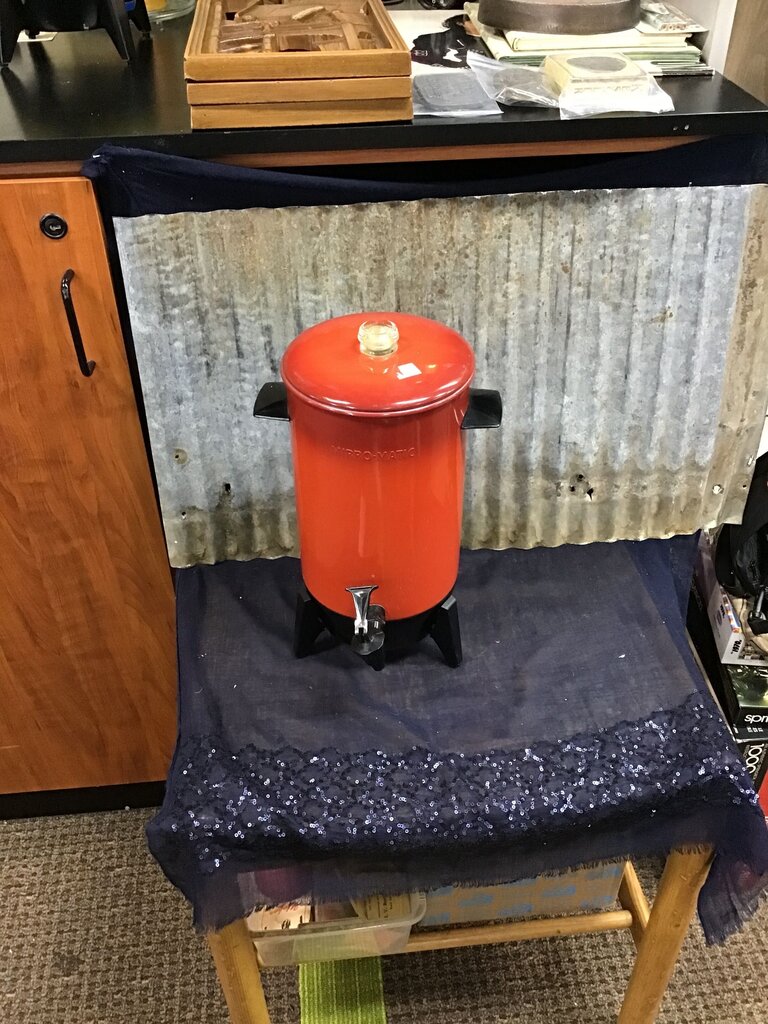 Retro Orange Electric Coffee Urn