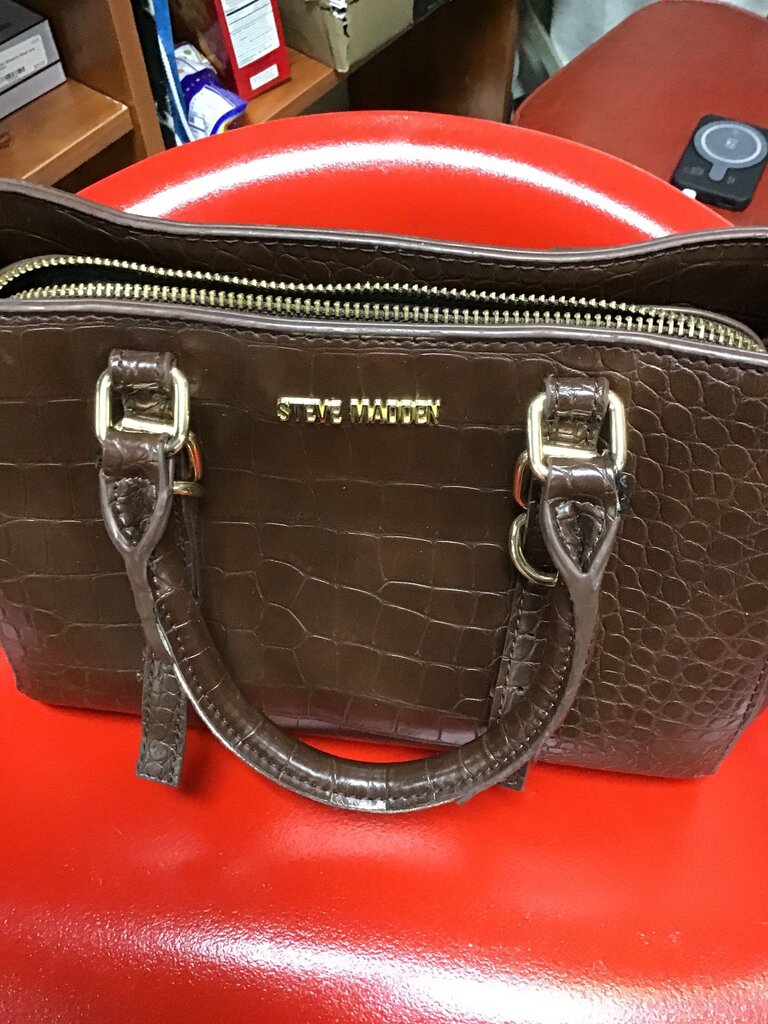 Steve Madden Brown Crocodile Handbag