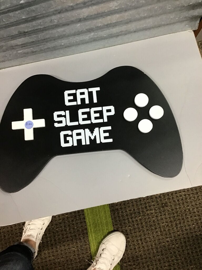 Eat Sleep Game Controller Wall Decor