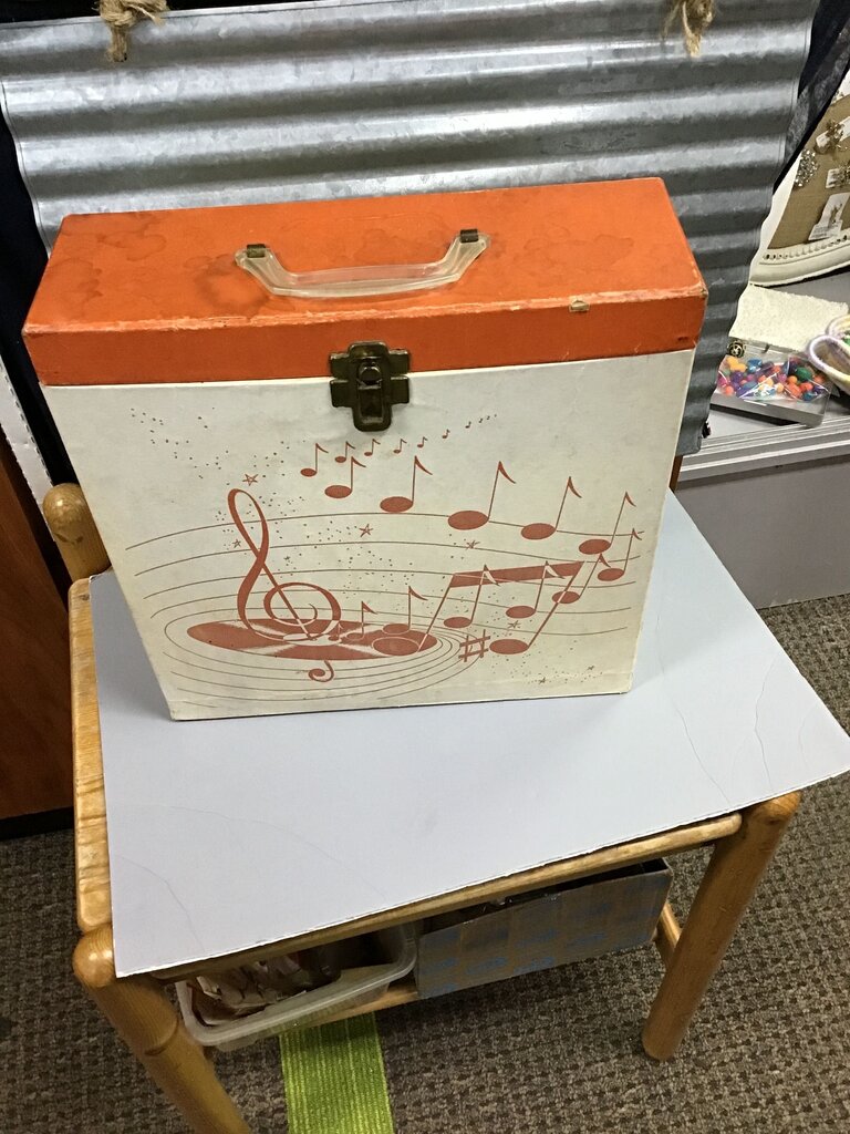 Vintage Music Note Storage Box
