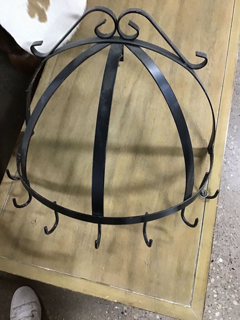 Black Metal Wall Hook Rack