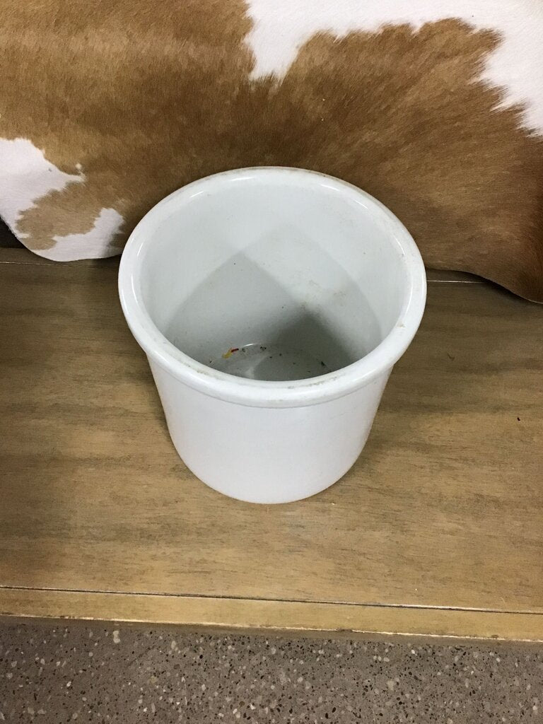 Vintage White Ceramic Flower Pot