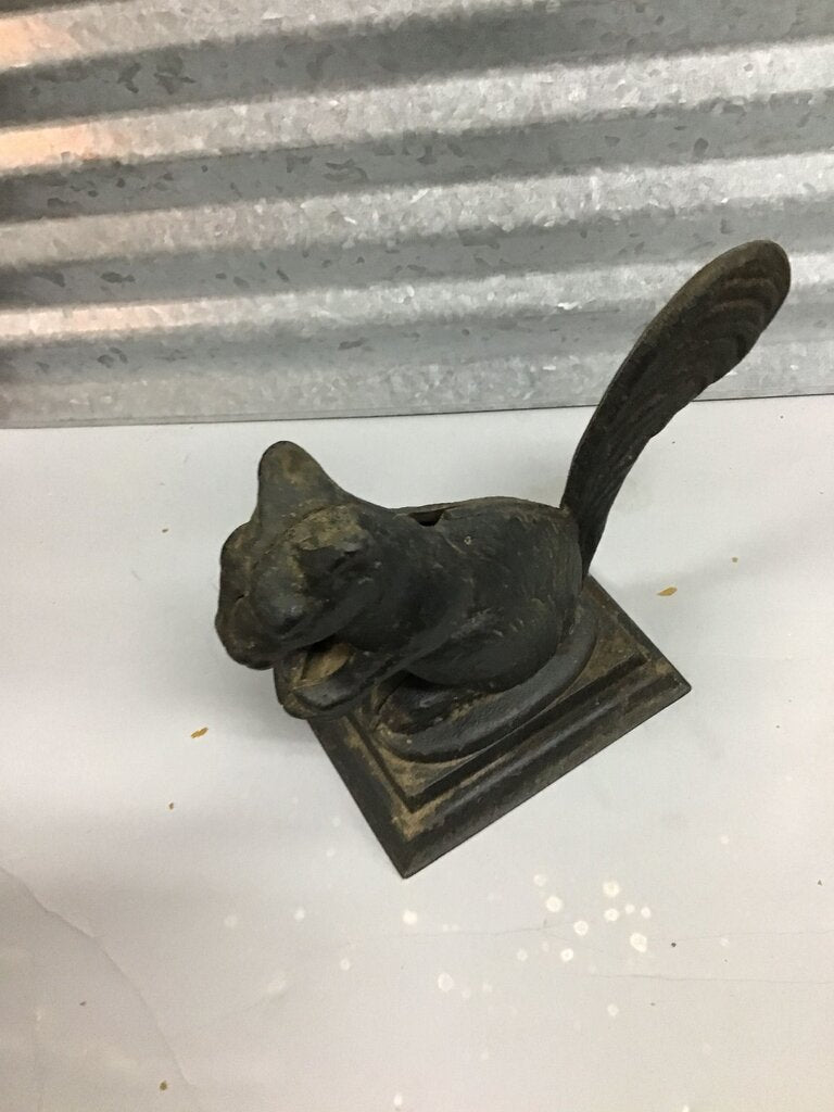 Antique Cast Iron Cat Doorstop