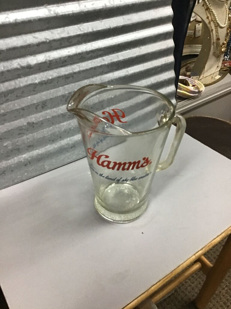 Hamm's Glass Measuring Jug
