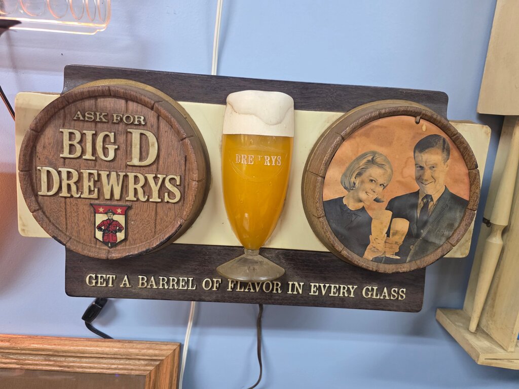 Big D Drewrys Beer Sign