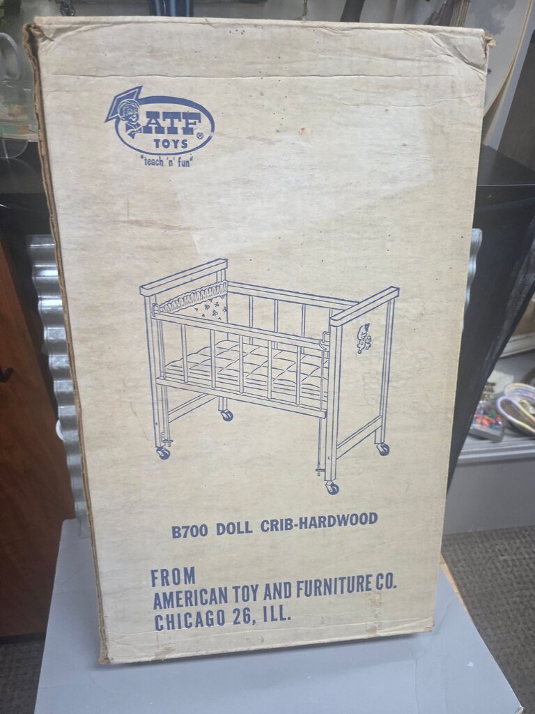 ATF Toys B700 Doll Crib in Hardwood