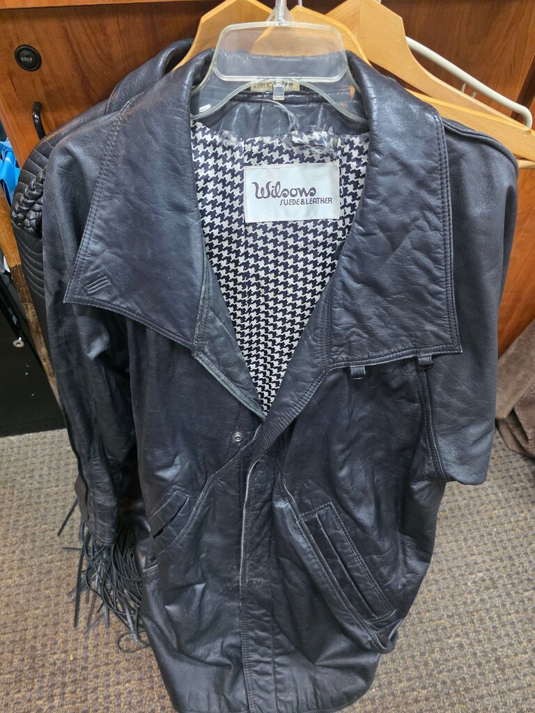 Wilson Suede & Leather Black Coat