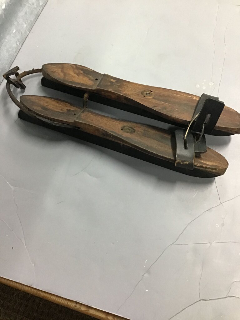 Vintage Wooden Snow Skates