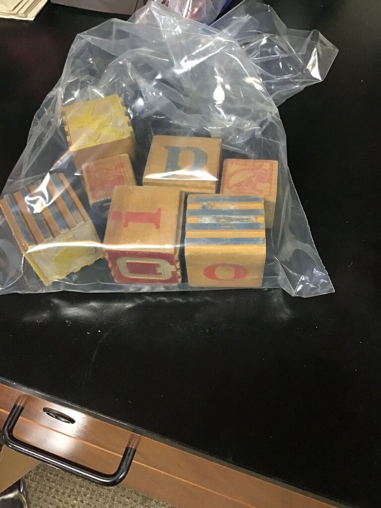 Vintage Wooden Alphabet Blocks