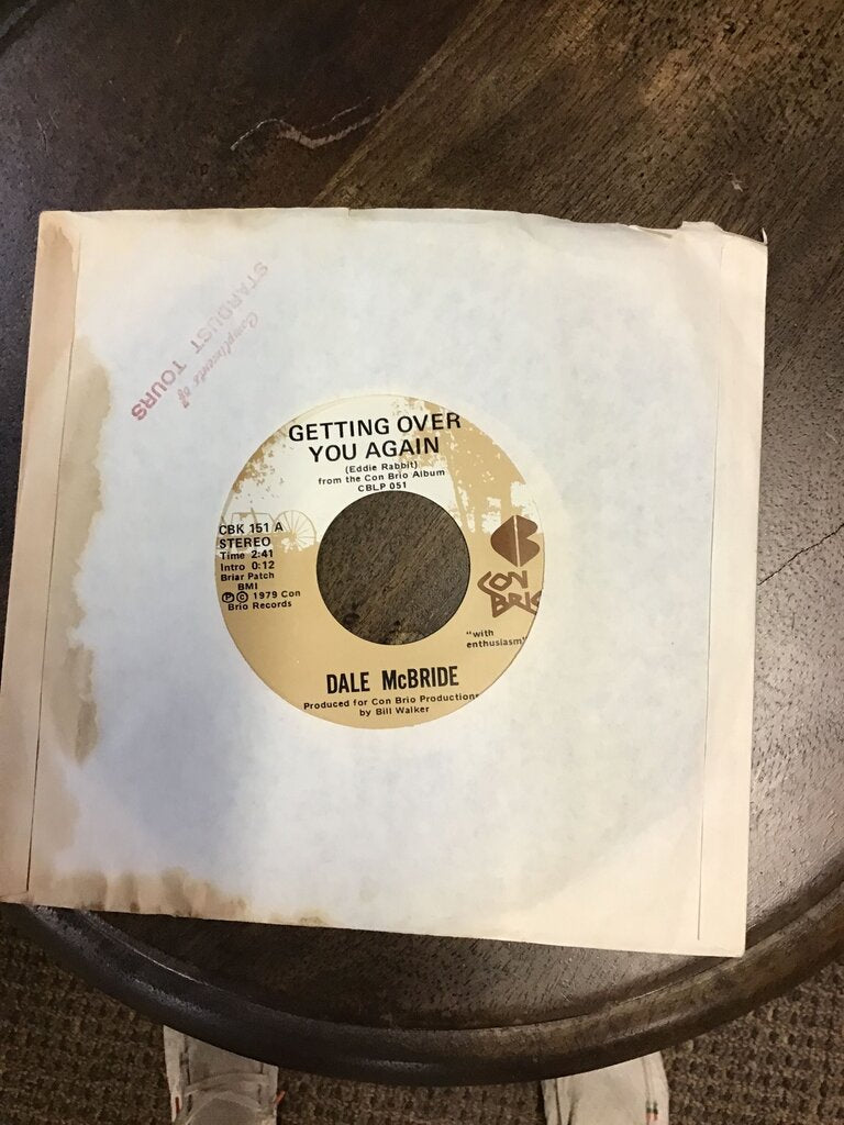 Getting Over You Again by Dale McBride Vinyl Record