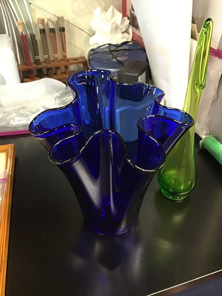 Cobalt Blue Glass Vase