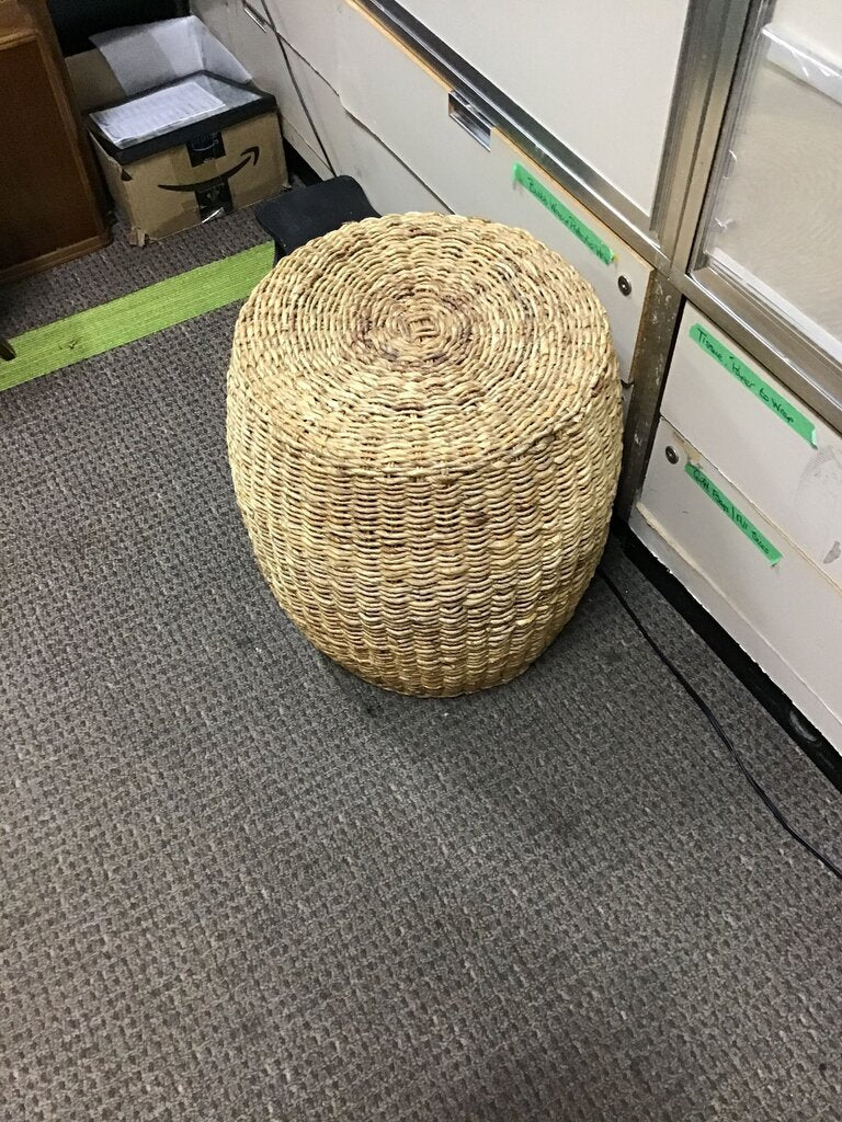 Woven Straw end table