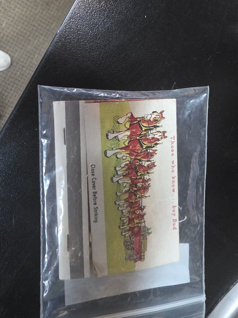 Vintage Budweiser Safety Matches