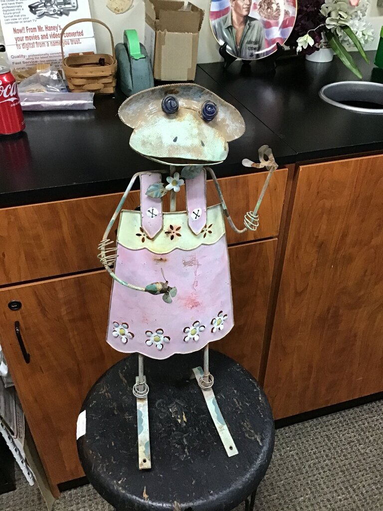 Whimsical Metal Garden Decor Figure