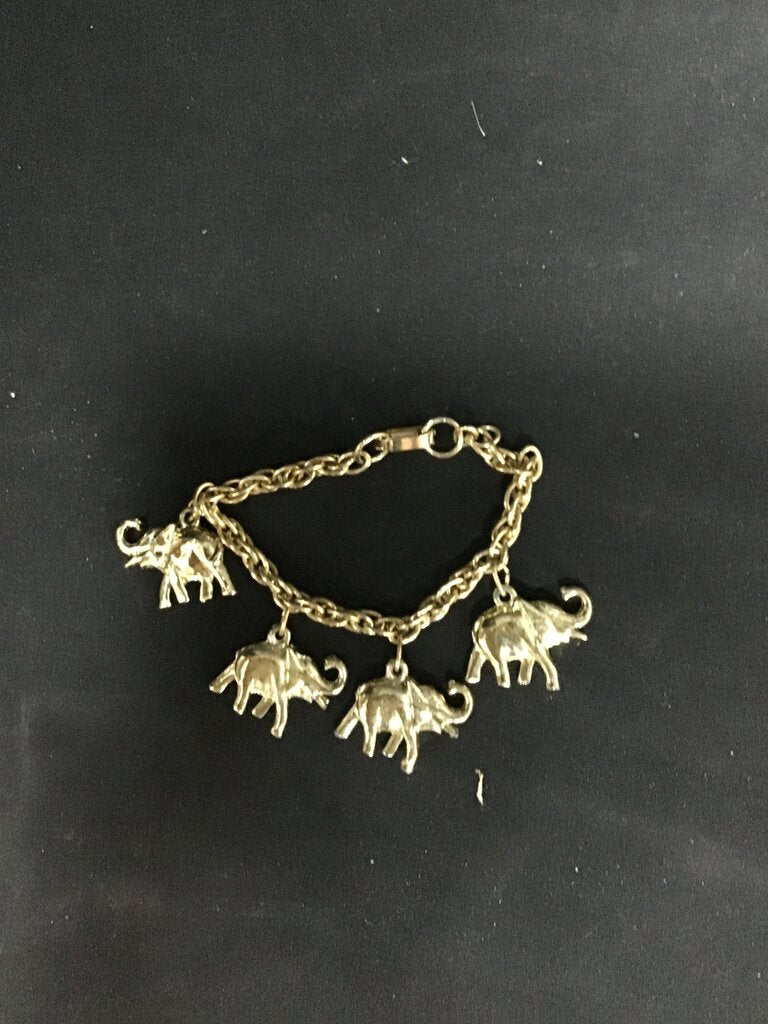 Vintage Elephant Charm Bracelet