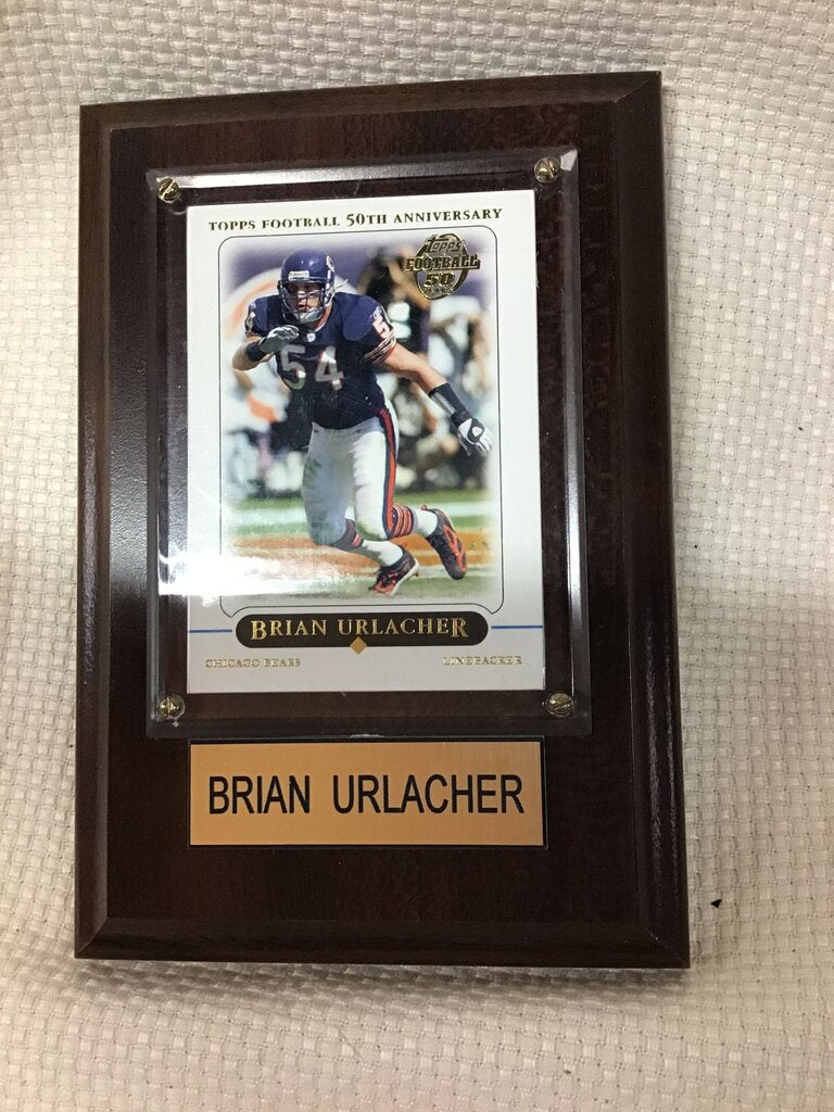 Brian Urlacher Topps Football 50th Anniversary Plaque
