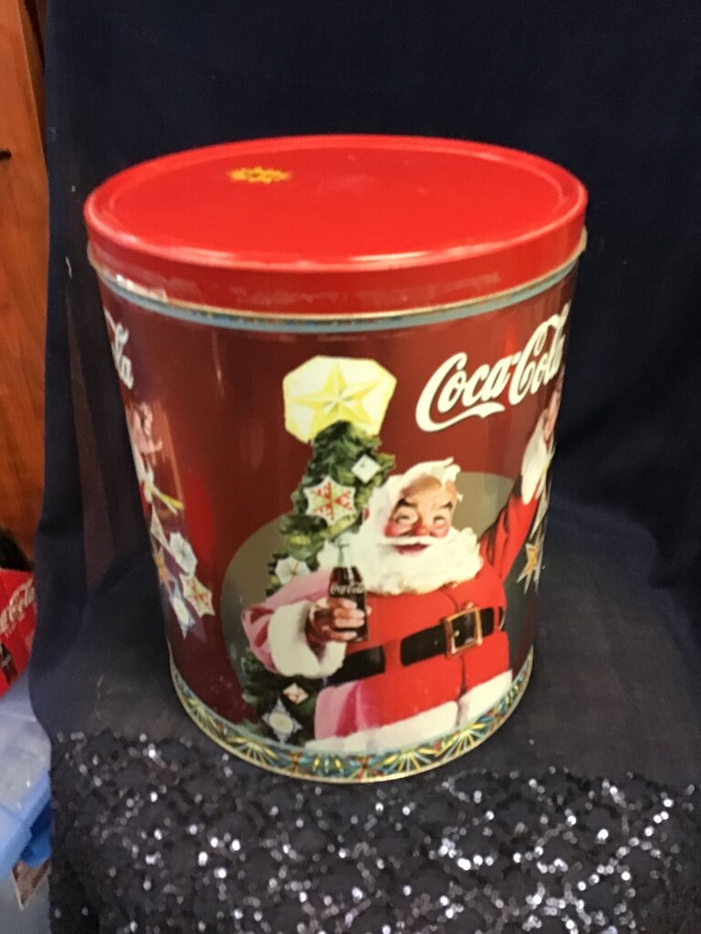 Coca-Cola Christmas Tin with Santa Design
