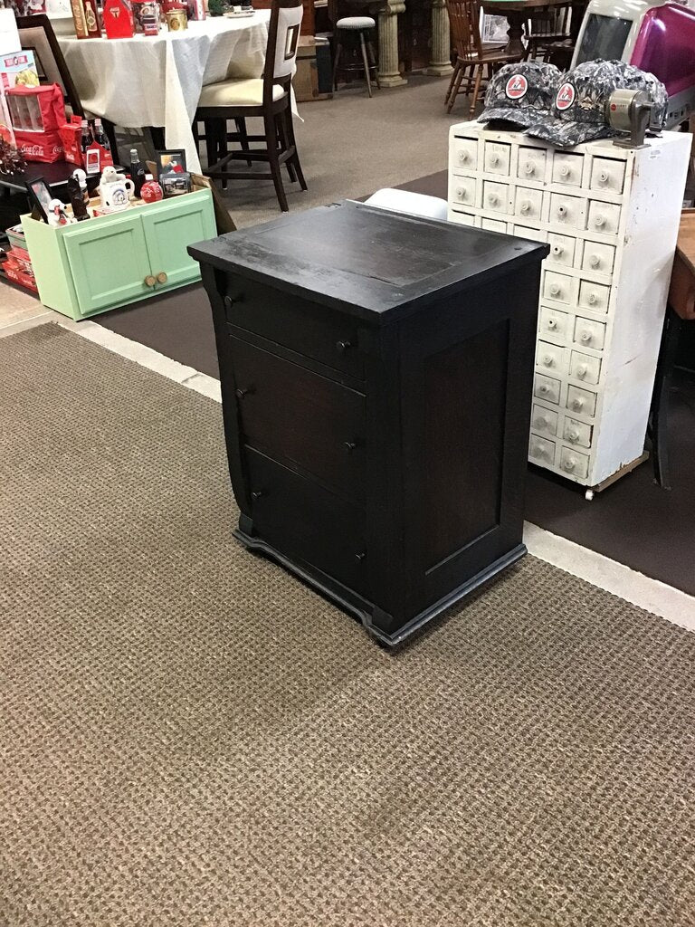 Black Wooden Nightstand