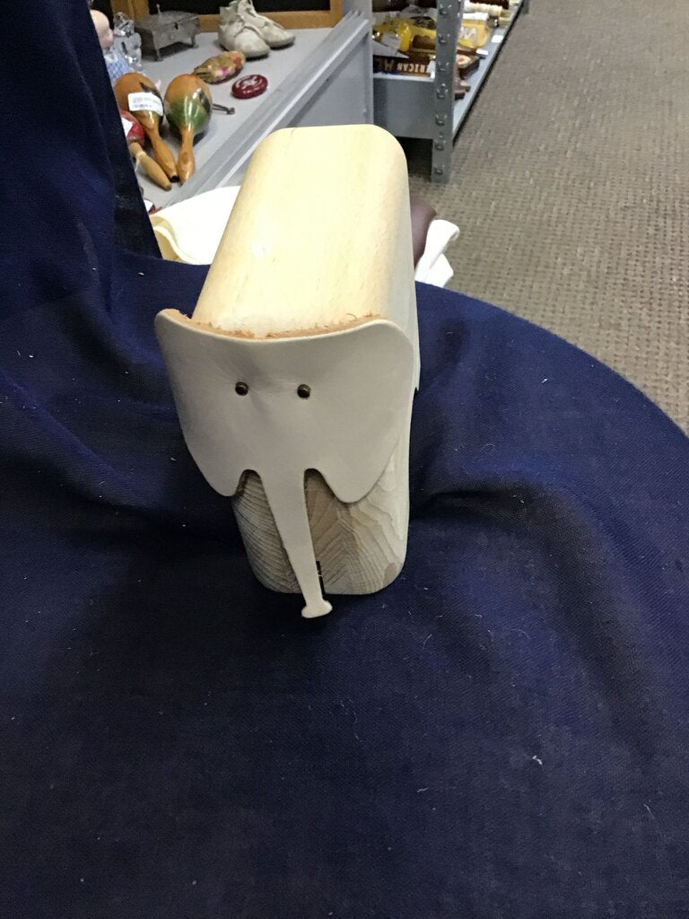 Wooden Elephant Figurine