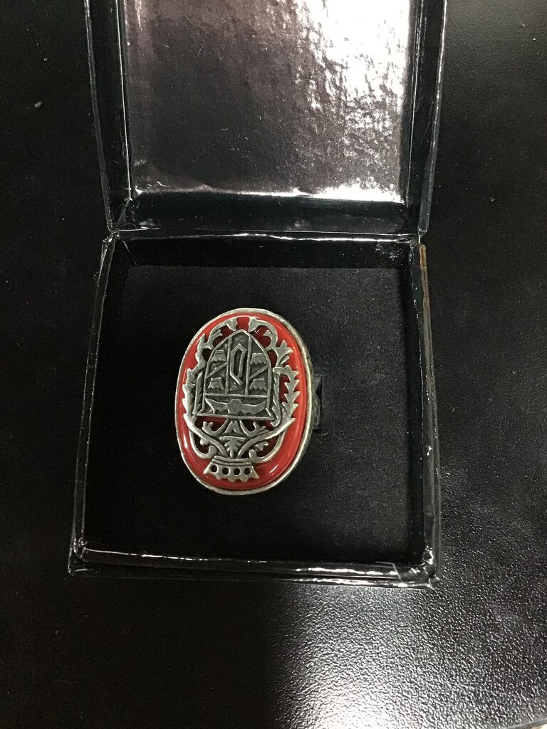 Vintage Silver and Red Ring