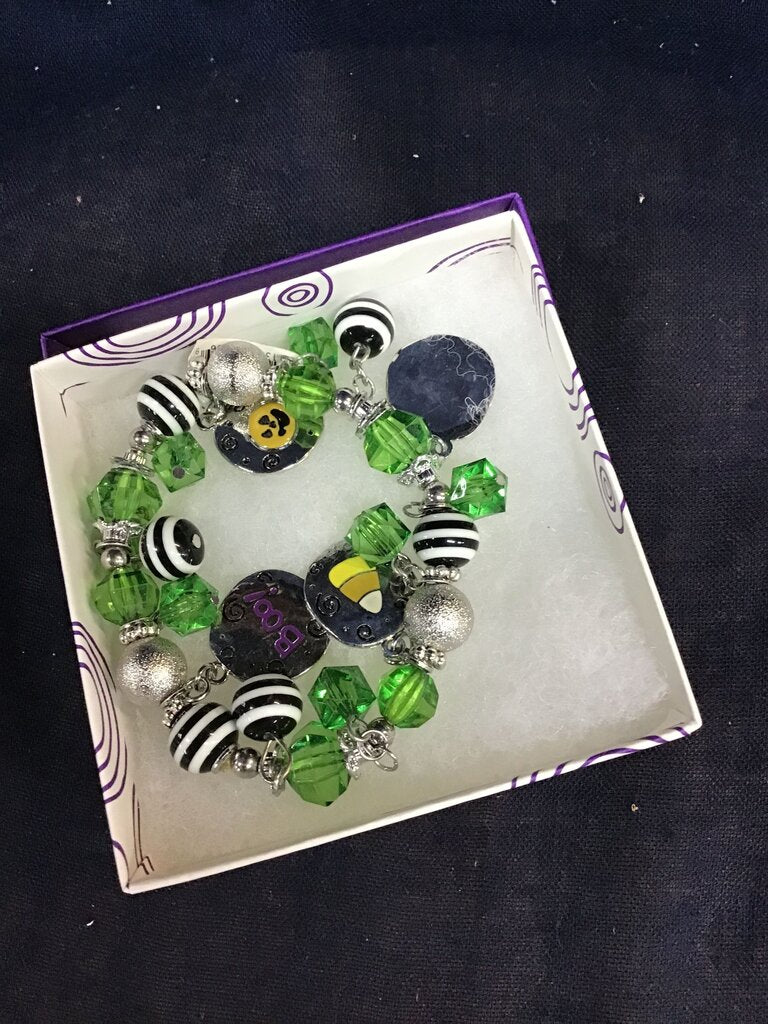 Halloween Inspired Colorful Beaded Bracelt