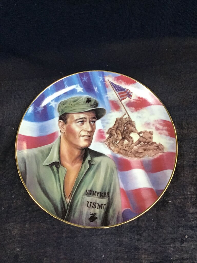 John Wayne United States Marine Corps Commemorative Plate