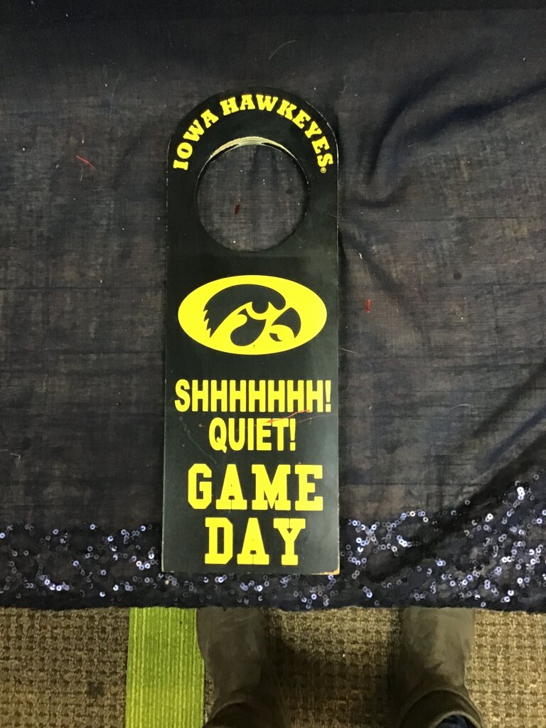 Iowa Hawkeyes Game Day Door Hanger