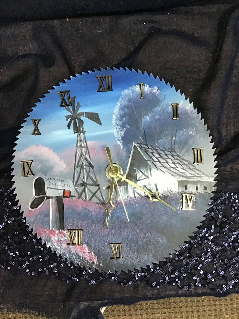Farmhouse Scene Wall Clock