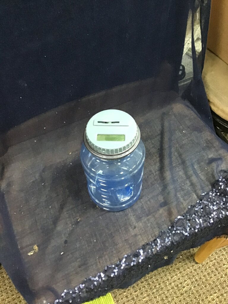 Decorative Blue Savings Jar