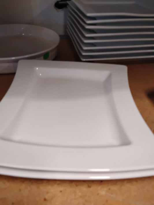 Elegant White Dinner Plates Set