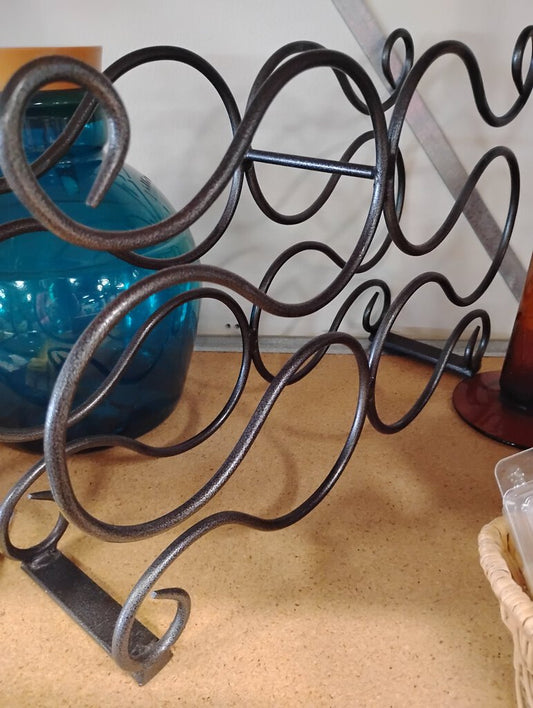 Wrought Iron Bottle Rack