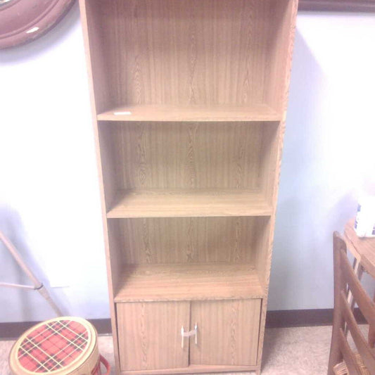 Wooden Bookshelf with Storage Cabinet