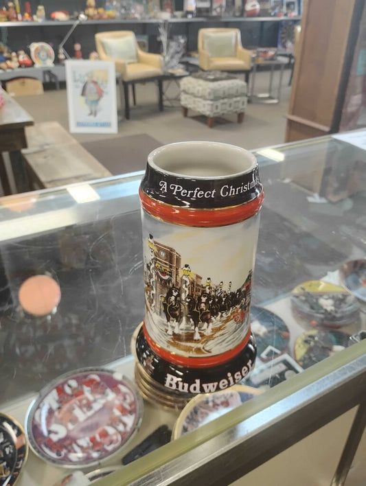 Budweiser Beer Stein with Christmas Design