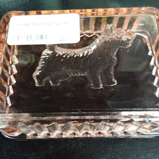 Vintage Glass Dog Figurine