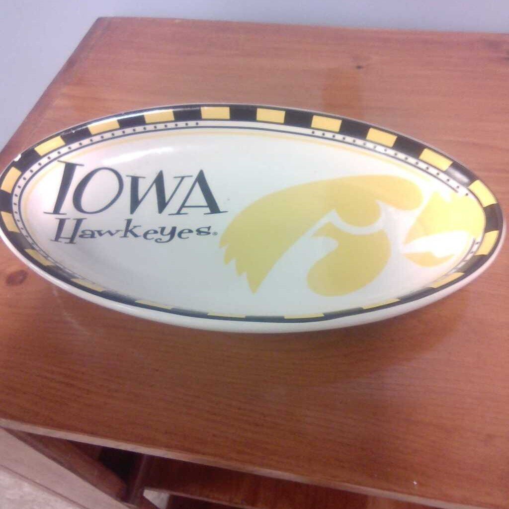 IOWA HAWKEYE OVAL KITCHEN PLATTER