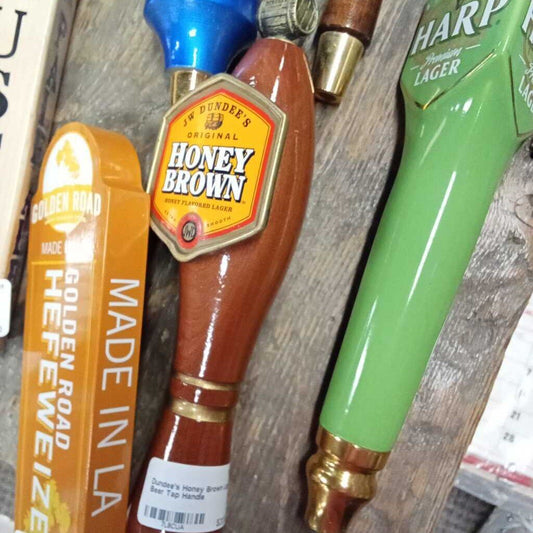 Dundee's Honey Brown Lager Beer Tap Handle