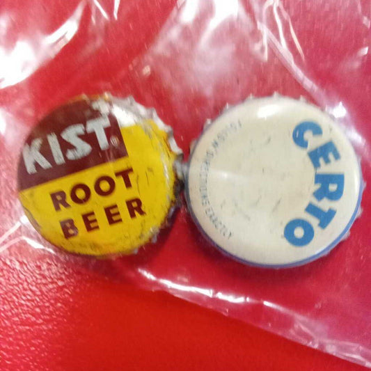 VINTAGE ROOT BEER/CERTO CORK LINED BOTTLE CAPS