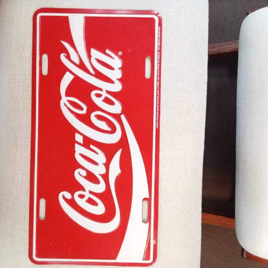 VTG. COCA-COLA LICENSE PLATE