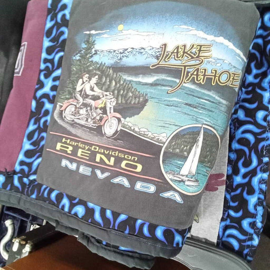 BLACK BACK HARLEY TSHIRT QUILT