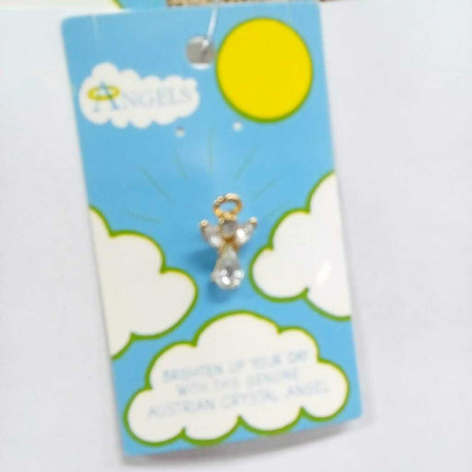 AUSTRIAN CRYSTAL ANGEL TACK PIN