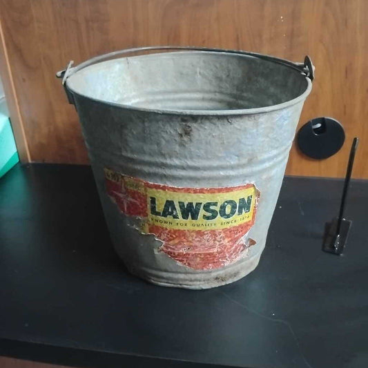 VINTAGE LAWSON GALVANIZED BUCKET