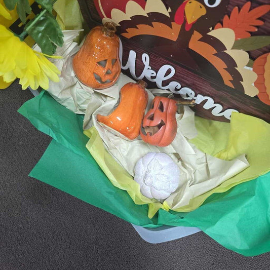 KIRKLANDS SET OF 3 PUMPKINS