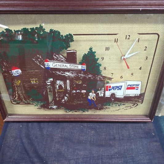 VINTAGE HANOVER PEPSI GENERAL STORE WALL CLOCK