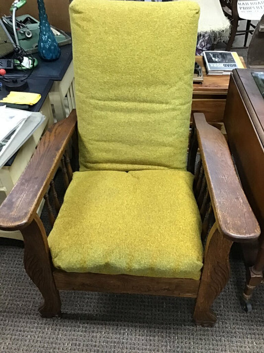 Vintage Green Upholstered Rocking Chair
