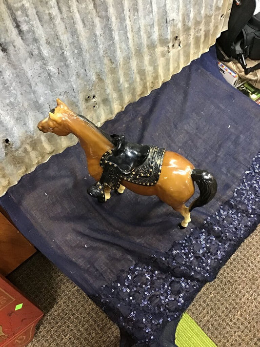 Vintage Horse Figurine with Saddle, circa 1960’s